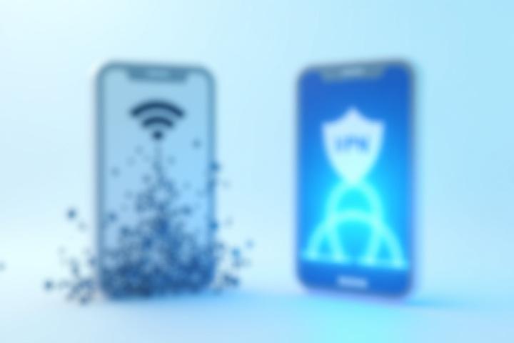 Diagram showing data flow: unprotected connection with data visible to hacker, contrasted with protected connection via Flint Connect VPN shield making data unreadable.